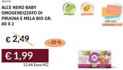 Prezzemolo e Vitale Alce nero baby omogeneizzato di prugna e mela bio offerta