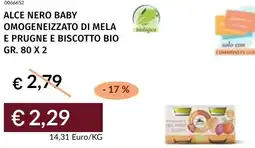 Prezzemolo e Vitale Alce nero baby omogeneizzato di mela e prugne e biscotto bio offerta