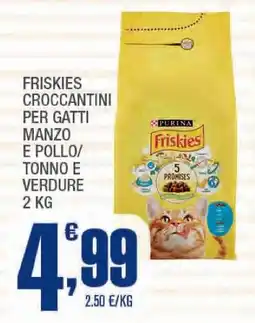 Splendidi e Splendenti Friskies croccantini per gatti manzo e pollo/ tonno e verdure offerta