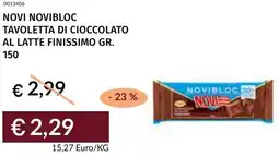 Prezzemolo e Vitale Novi novibloc tavoletta di cioccolato al latte finissimo offerta