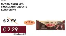 Prezzemolo e Vitale Novi novibloc 70% cioccolato fondente extra offerta