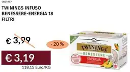 Prezzemolo e Vitale Twinings infuso benessere-energia 18 filtri offerta
