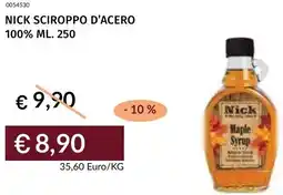Prezzemolo e Vitale Nick sciroppo d'acero offerta
