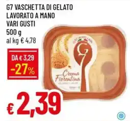 Galassia G7 vaschetta di gelato lavorato a mano vari gusti offerta
