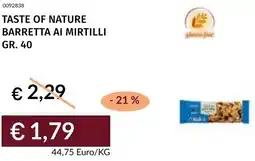 Prezzemolo e Vitale Taste of nature barretta ai mirtilli offerta