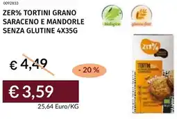 Prezzemolo e Vitale Zer% tortini grano saraceno e mandorle senza glutine offerta