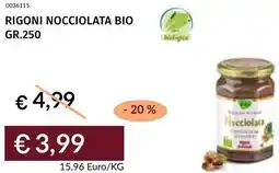 Prezzemolo e Vitale Rigoni nocciolata bio offerta