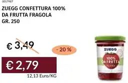 Prezzemolo e Vitale Zuegg confettura 100% da frutta fragola offerta