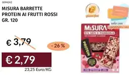 Prezzemolo e Vitale Misura barrette protein ai frutti rossi offerta