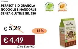 Prezzemolo e Vitale Perfect bio granola nocciole e mandorle senza glutine offerta