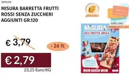 Prezzemolo e Vitale Misura barretta frutti rossi senza zuccheri aggiunti offerta