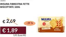 Prezzemolo e Vitale Misura fibrextra fette biscottate offerta