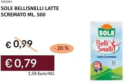Prezzemolo e Vitale Sole bellisnelli latte scremato offerta