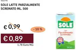 Prezzemolo e Vitale Sole latte parzialmente scremato offerta