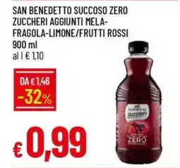 Galassia San benedetto succoso zero zuccheri aggiunti mela- fragola-limone/frutti rossi offerta