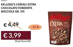 Prezzemolo e Vitale Kellogg's cereali extra cioccolato fondente nocciole offerta