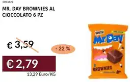 Prezzemolo e Vitale Mr. day brownies al cioccolato 6 pz offerta