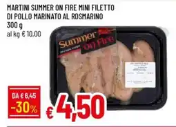 Galassia Martini summer on fire mini filetto di pollo marinato al rosmarino offerta