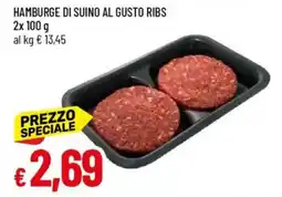 Galassia Hamburge di suino al gusto ribs offerta