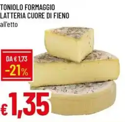 Galassia Toniolo formaggio latteria cuore di fieno offerta