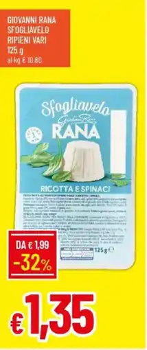 Galassia Giovanni rana sfogliavelo ripieni vari offerta