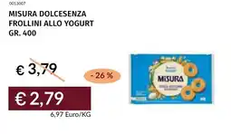 Prezzemolo e Vitale Misura dolcesenza frollini allo yogurt offerta