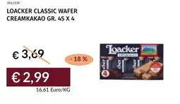 Prezzemolo e Vitale Loacker classic wafer creamkakao offerta