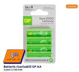 Action Batterie ricaricabili GP AA 4 pezzi | offerta