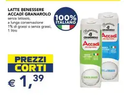 Esselunga LATTE BENESSERE ACCADÌ GRANAROLO offerta