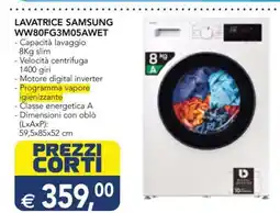 Esselunga LAVATRICE SAMSUNG WW80FG3M05AWET offerta