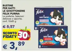 Esselunga BUSTINE PER GATTI LE GHIOTTONERIE FELIX PURINA offerta