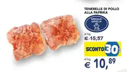 Esselunga Tenerelle di pollo alla paprika offerta