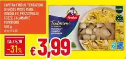 Galassia Capitan findus tentazioni di gusto misto mare vongole e prezzemolo/cozze, calamari e pomodoro offerta
