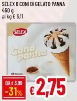 Galassia Selex 6 coni di gelato panna offerta