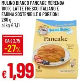 Galassia Mulino bianco pancake merenda 100% latte fresco italiano e farina sostenibile 8 porzioni offerta