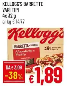 Galassia Kellogg's barrette vari tipi offerta