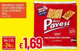 Galassia Gran pavesi il cracker salato/ senza granelli di sale in superficie offerta