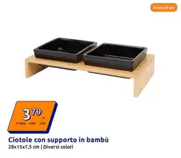 Action Ciotole con supporto in bambù | Diversi colori offerta