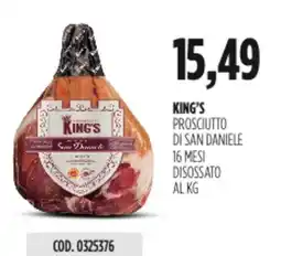 Carico Cash & Carry King's prosciutto di san daniele 16 mesi disossato offerta