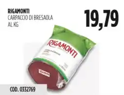 Carico Cash & Carry Rigamonti carpaccio di bresaola offerta
