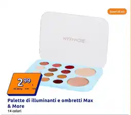 Action Palette di illuminanti e ombretti Max & More 14 colori offerta