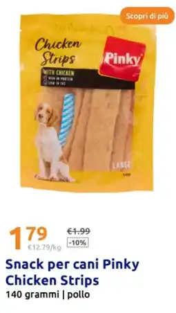 Action Snack per cani Pinky Chicken Strips grammi /pollo offerta