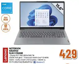 Ipercoop Lenovo NOTEBOOK IDEAPAD SLIM 3 15IAN8 offerta