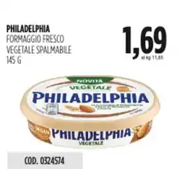 Carico Cash & Carry Philadelphia formaggio fresco vegetale spalmabile offerta