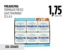 Carico Cash & Carry Philadelphia formaggio fresco light spalmabile offerta
