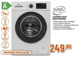 Ipercoop DAYA LAVATRICE SLIM DSW71224M15A offerta