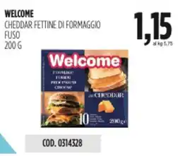 Carico Cash & Carry Welcome cheddar fettine di formaggio fuso offerta