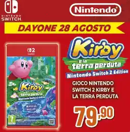Ipercoop GIOCO NINTENDO SWITCH 2 KIRBY E LA TERRA PERDUTA offerta