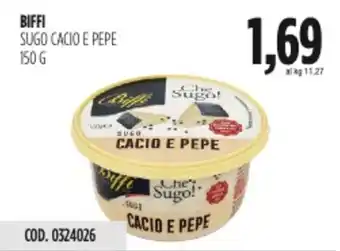 Carico Cash & Carry Biffi sugo cacio e pepe offerta
