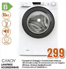 Ipercoop CANDY LAVATRICE HCU2102DWB41S offerta